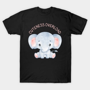 Cuteness overload cutest baby elephant for kids and babies T-Shirt